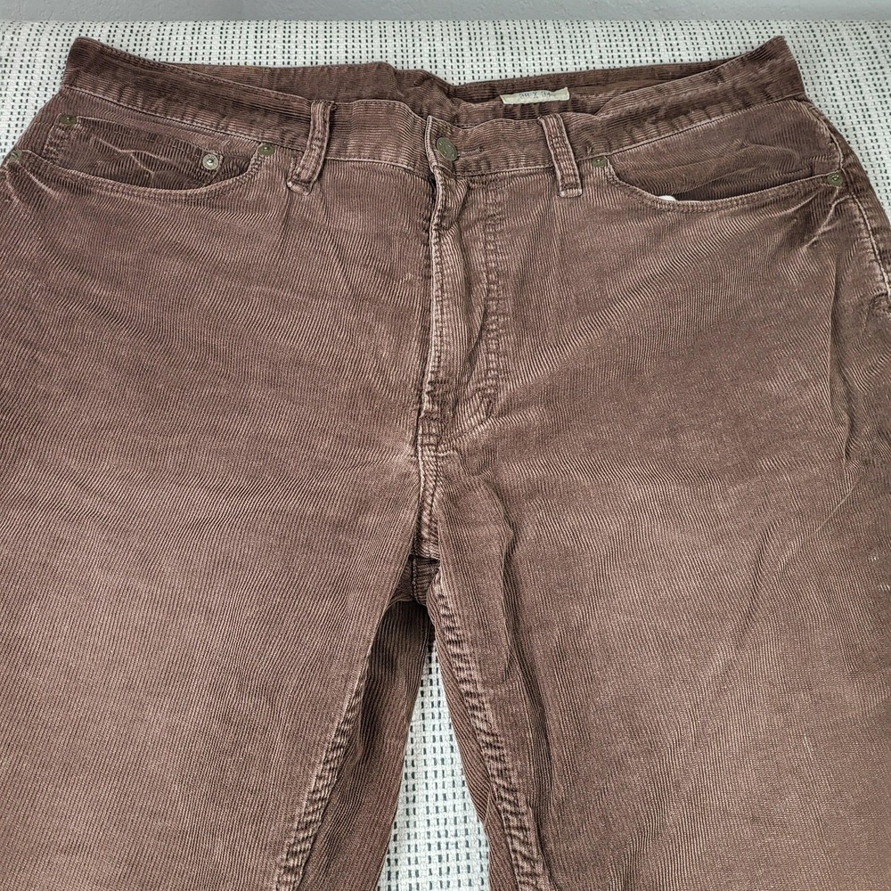 Polo Ralph Lauren Pants Mens 38x34 Brown Corduroy 5 Pocket Straight Leg Casual